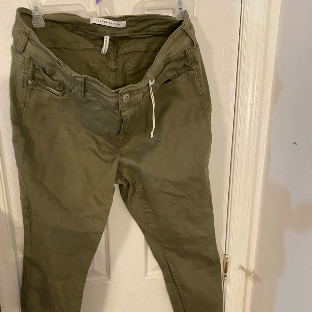 Plus size Army Green Jeans